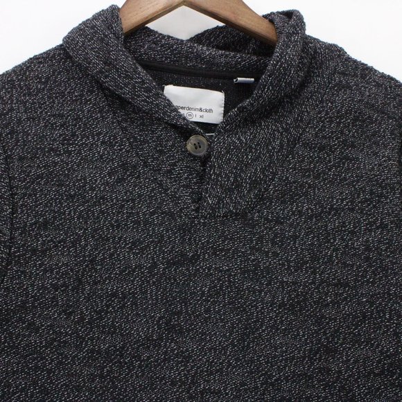 Paper Denim & Cloth Sweater Mens Gray Pullover Long Sleeve Knit Cotton Medium M - Picture 5 of 9